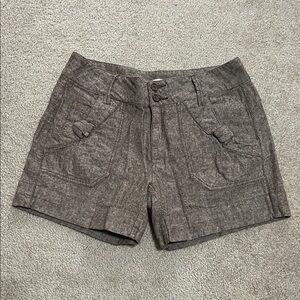 Stylish Women's Brown Linen Shorts